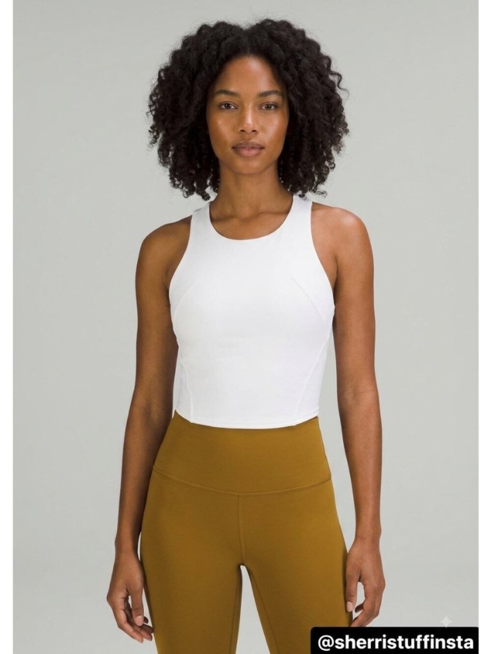 Lululemon Invigorate Training Tank Top White Built In Sports Bra Cropped 4